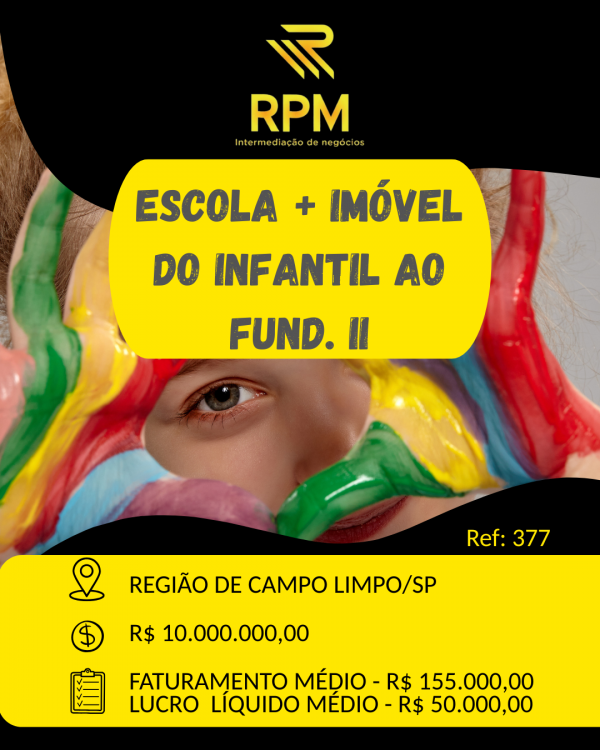COLÉGIO DO INFANTIL AO FUNDAMENTAL II + IMÓVEL.