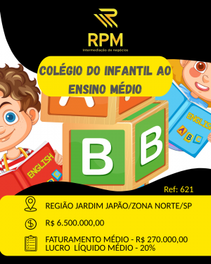 COLÉGIO DO INFANTIL AO ENSINO MÉDIO + O IMÓVEL