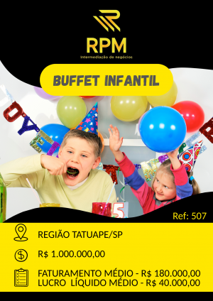 BUFFET INFANTIL NO TATUAPÉ/SP